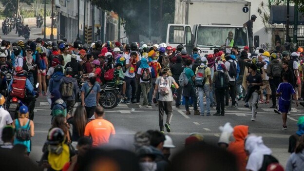 Protestan &quot;contra el hambre&quot; en Venezuela