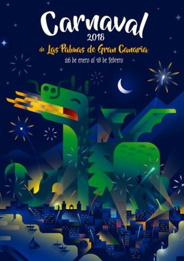 Un dragón verde, cartel del carnaval
