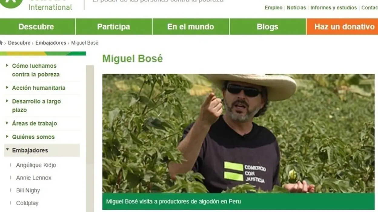 Miguel Bosé cesa su colaboración con Oxfam tras el escándalo en Haití