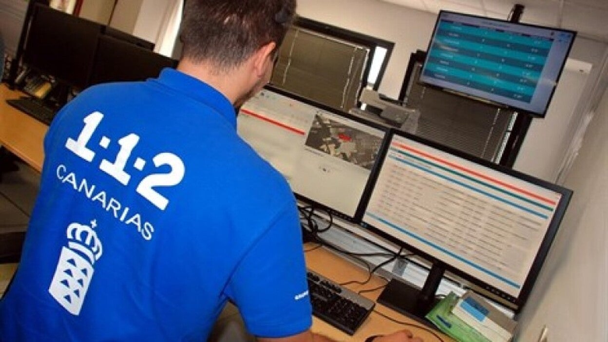 Crítico al sufrir un infarto colgado de una palmera