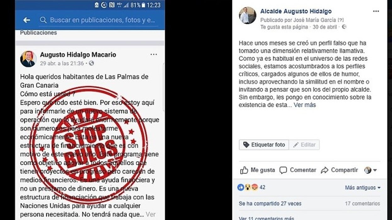 Denuncian un perfil ‘suplantador’ de Hidalgo