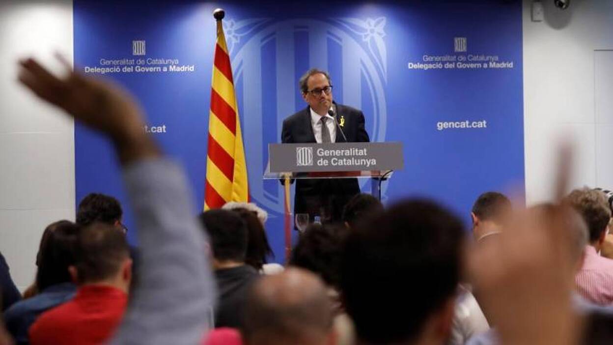 Torra dice a Sánchez que no renuncia a la autodeterminación y exige votar