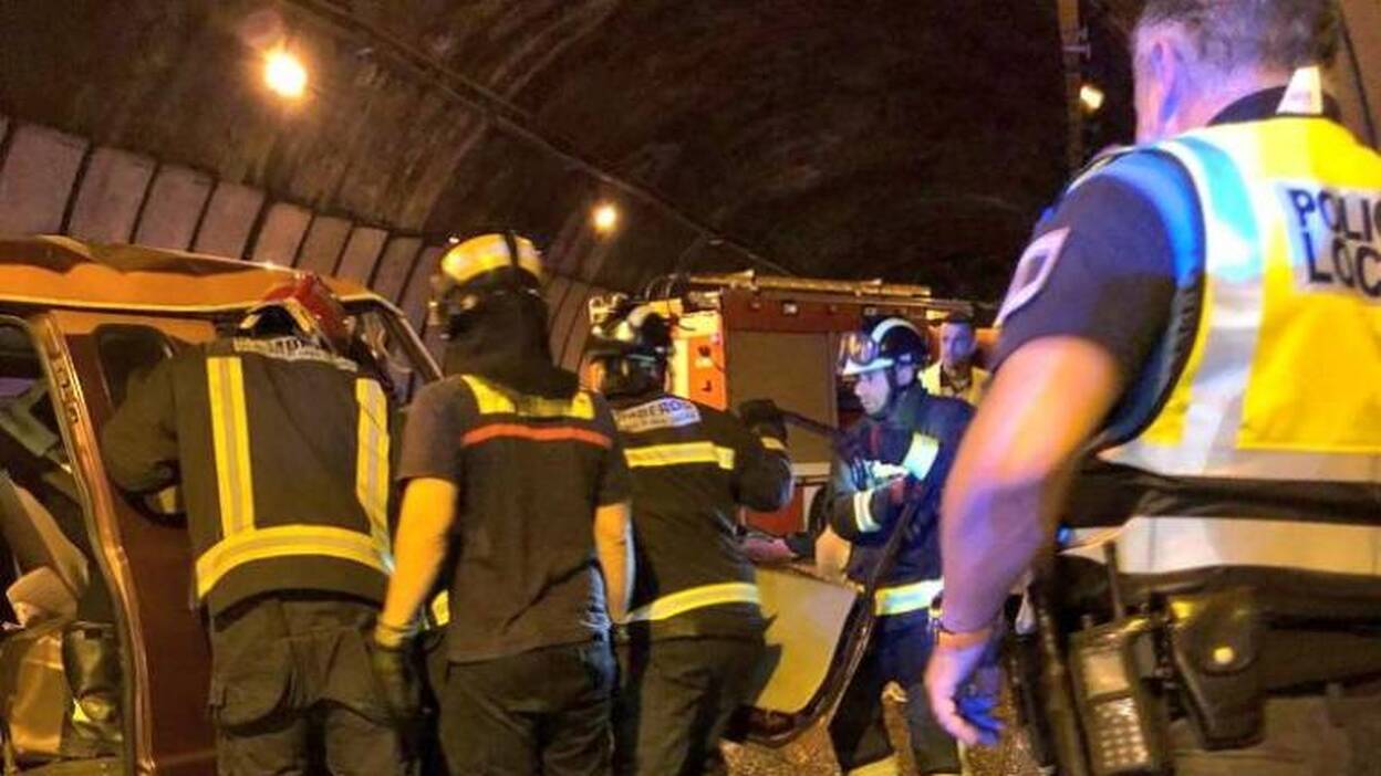 Accidente múltiple en el túnel Julio Luengo
