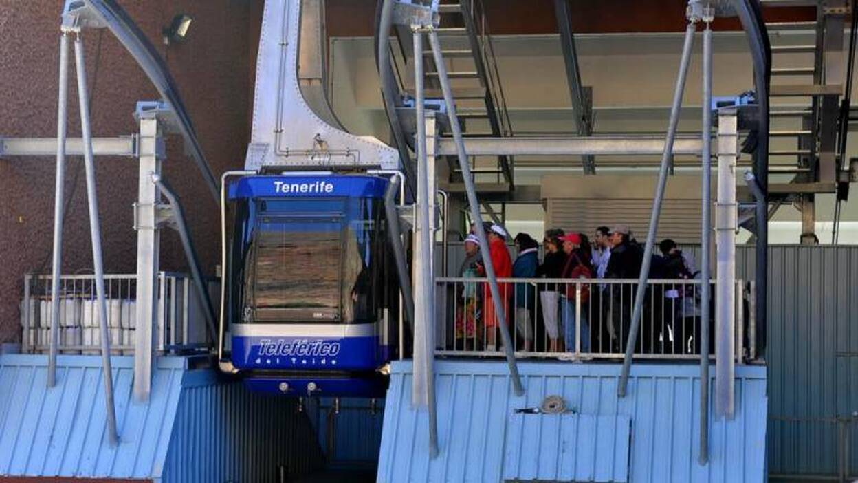 Evacuadas 34 personas del Teleférico del Teide