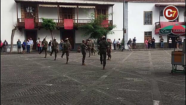 Los militares ensayan la Procesión del Pino