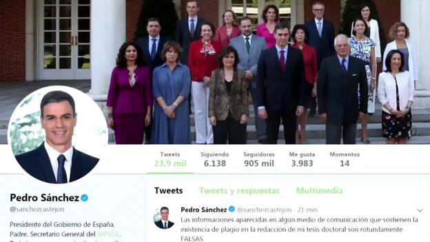 Vídeo: Sánchez niega los presuntos plagios en su tesis
