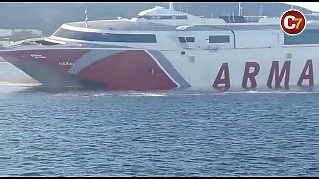 Este es el barco de Naviera Armas accidentado