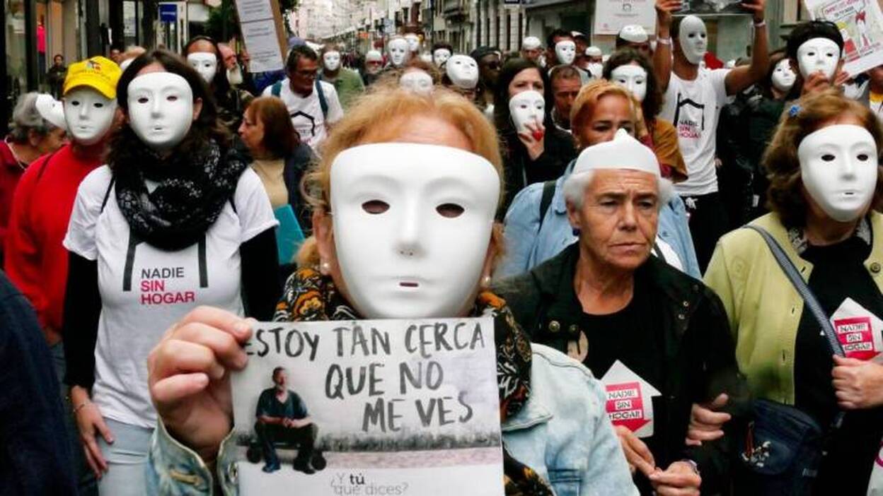 Concentración por los derechos de las personas sin hogar