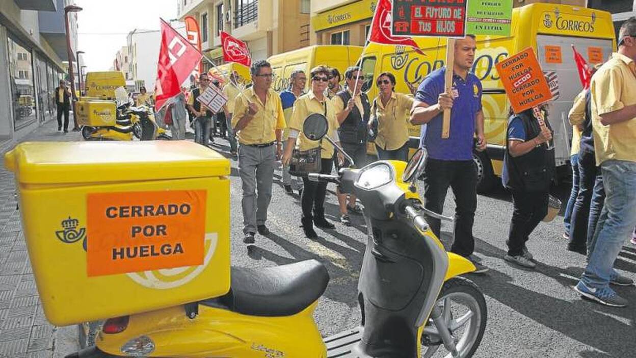 La huelga de Correos «paralizará» hoy el reparto postal en Canarias