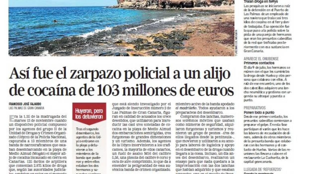 La Udyco siguió todos los pasos de los narcos mientras preparaban la operación