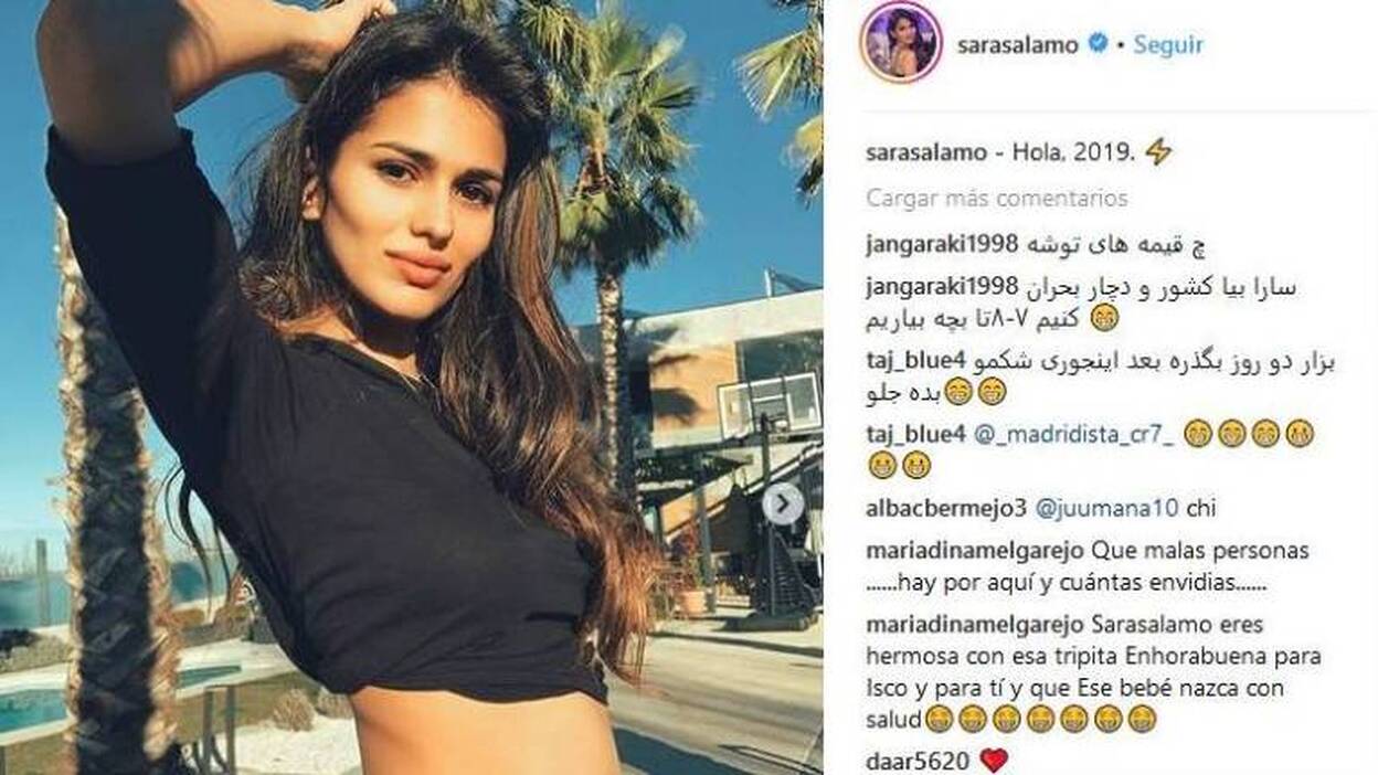Sara Sálamo presume de su barriga de embarazada