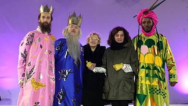 El famoso ropaje de los Reyes Magos en Madrid que tantas críticas suscitó en 2016. / C7.