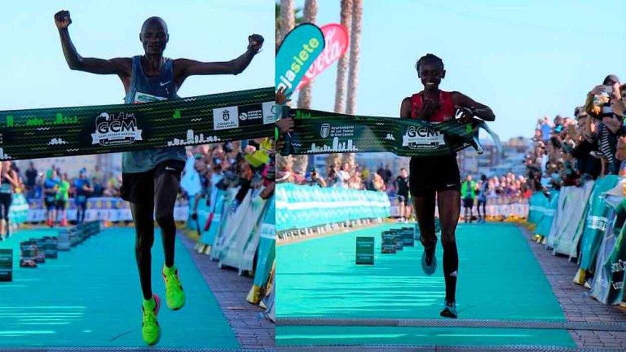 Kiprono y Nyawira pulverizan el récord de la Cajasiete Gran Canaria Maratón