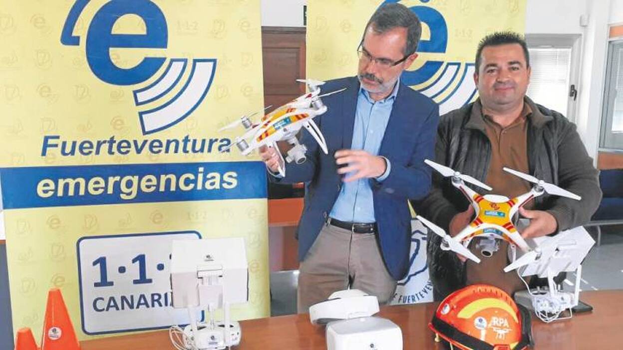 Dos drones ayudan a salvar vidas en el área insular de Emergencias