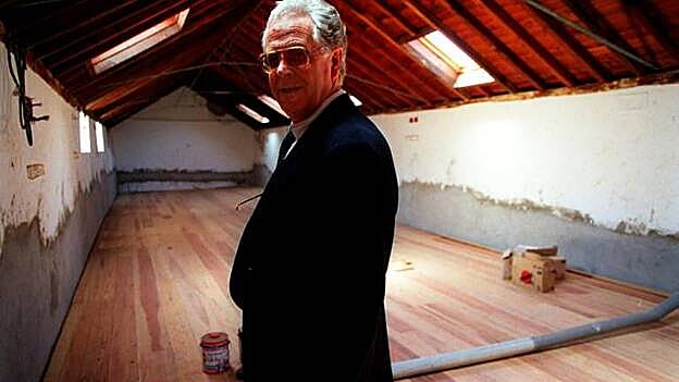 Martín Chirino, durante las reformas para la ampliación del CAAM.