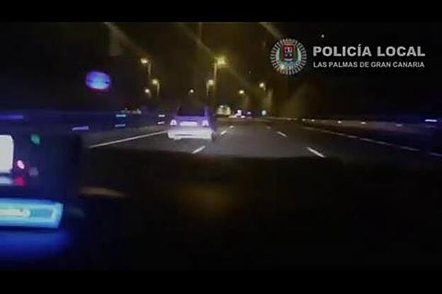 Espectacular persecución desde Tafira a Jinámar