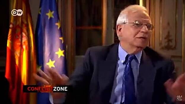 Borrell corta una entrevista en la televisión alemana