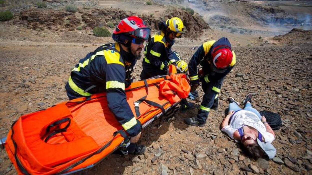 Simulacro de accidente aéreo en Gran Canaria