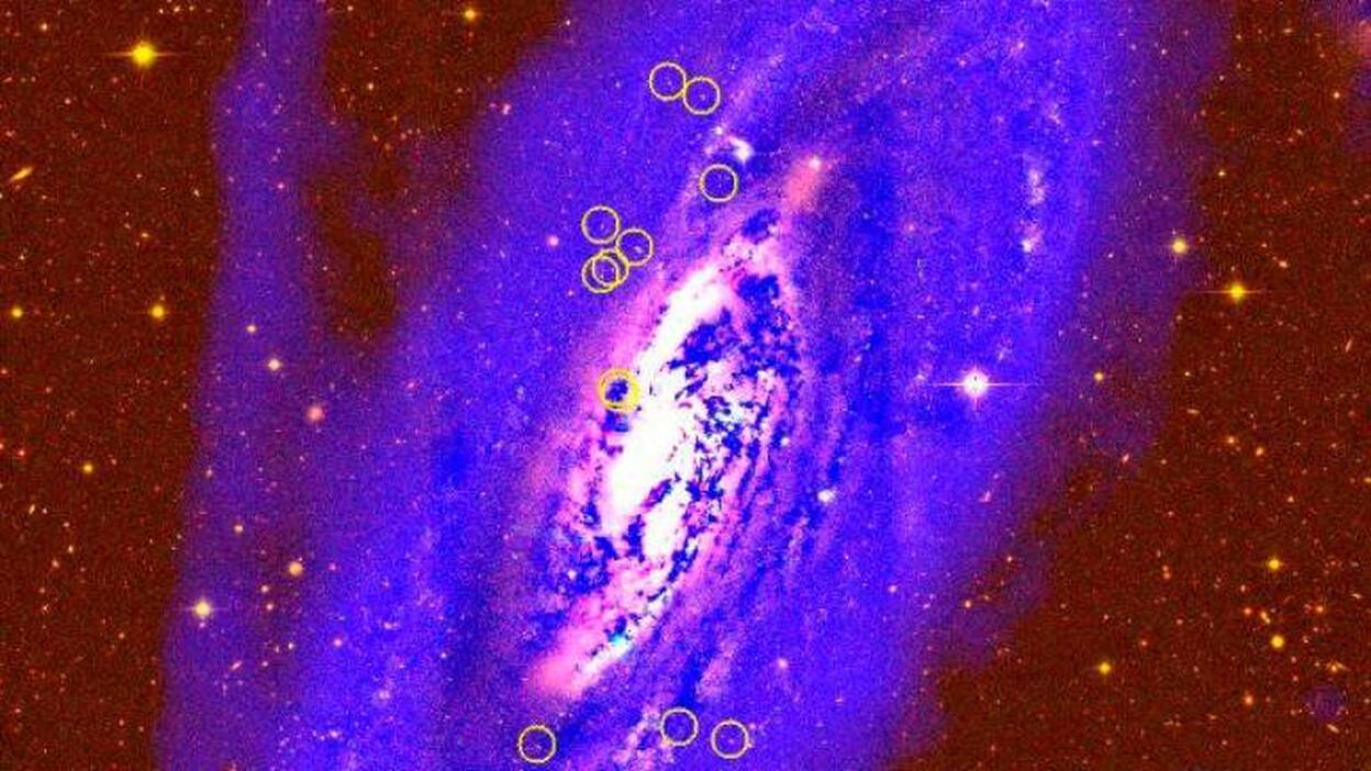 Descubren desde Canarias cúmulos globulares en el disco de una galaxia