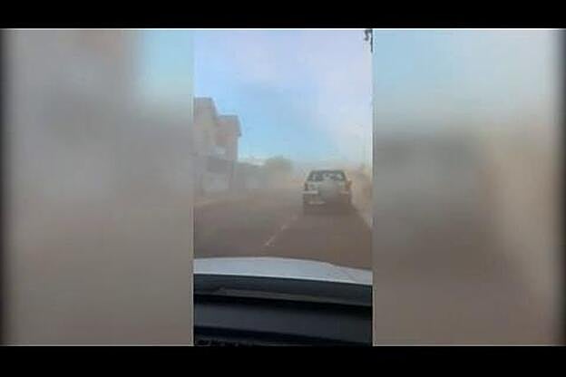 ‘Tormenta de polvo’ por obras en Pozo Izquierdo