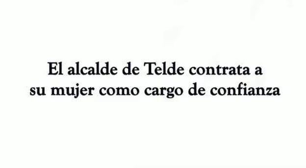 NC mantiene el pacto en Telde pero exige que no se contrate a la mujer del alcalde