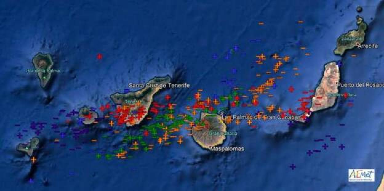 La tormenta de goterones sembró más de 500 rayos