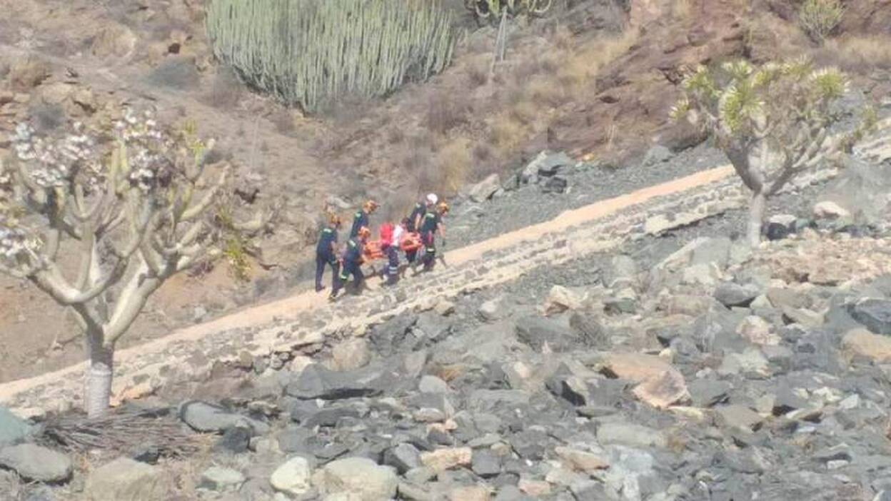 Rescate de un herido en El Veril