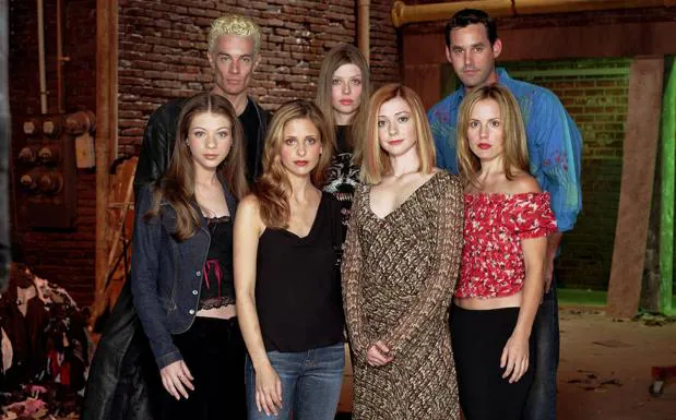Imagen promocional de 'Buffy, la cazavampiros', ya hacia el final de la serie.