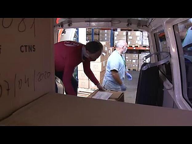 Nuevo reparto de material de protección para sanitarios