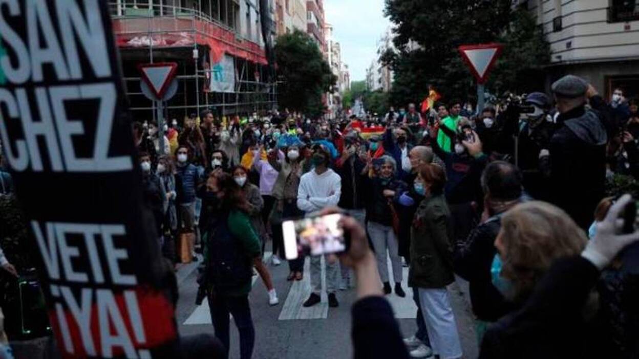 Protestas en la ‘milla de oro’ de Madrid