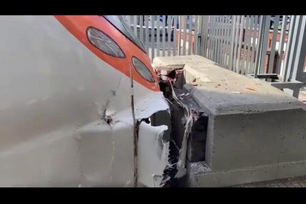 Heridos en la colisión de un tren
