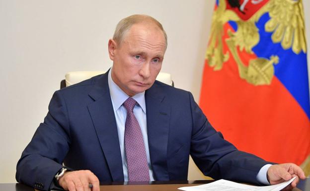 Vladímir Putin, durante la videoconferencia celebrada este jueves.