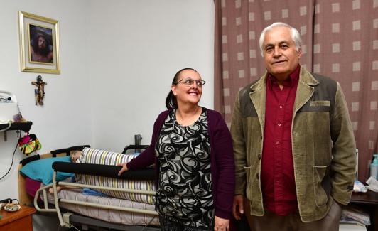 Juan Carlos Lorenzo, su esposa y su hijo. 