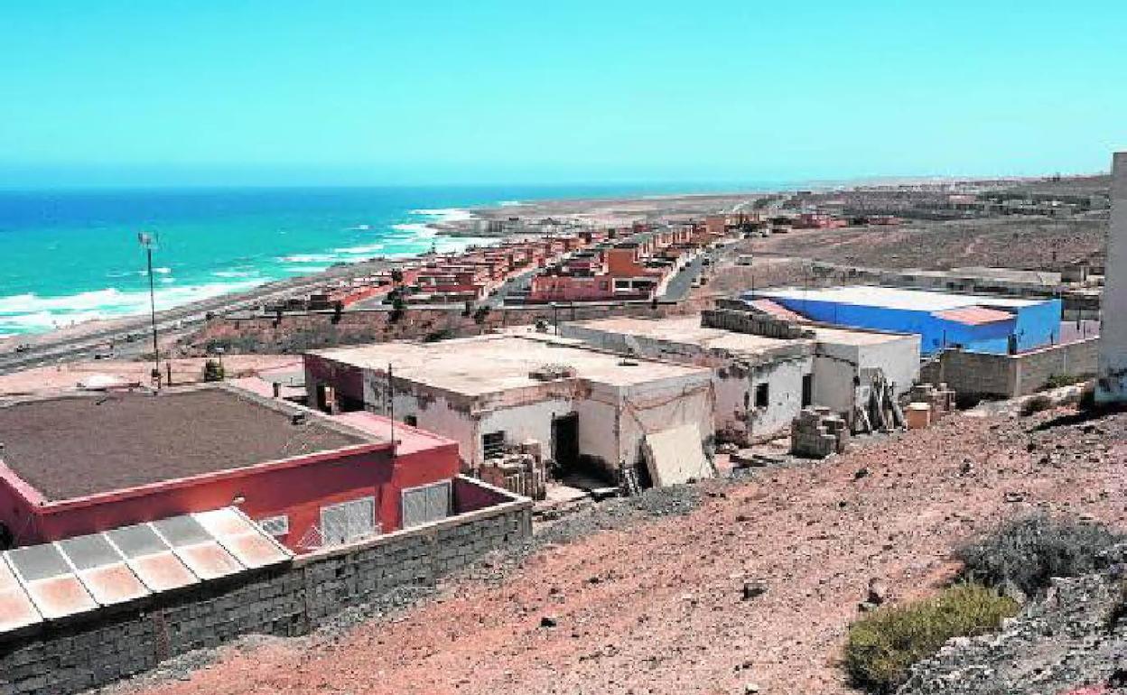 Panorámica del barrio de Playa Blanca, en Puerto del Rosario. 