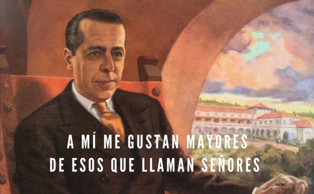 Becky G pone el mensaje sobre el retrato de Laureano de Armas gourié realizado por Cirilo Suárez.