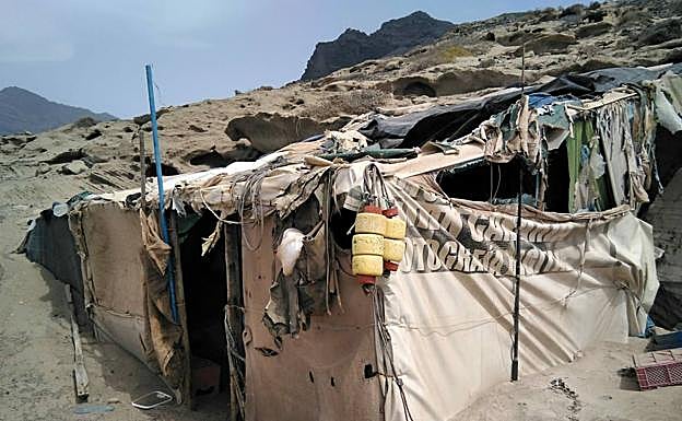 Uno de los asentamientos ilegales desmantelados