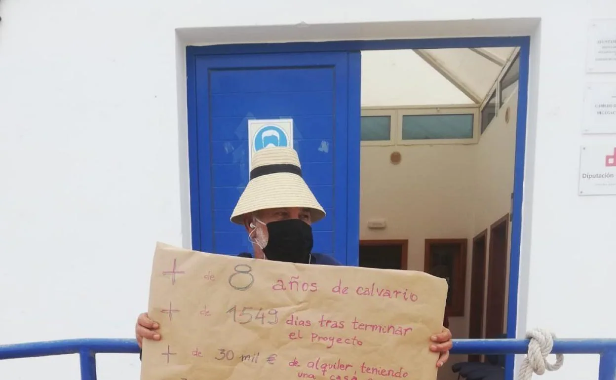 Protesta en La Graciosa. 