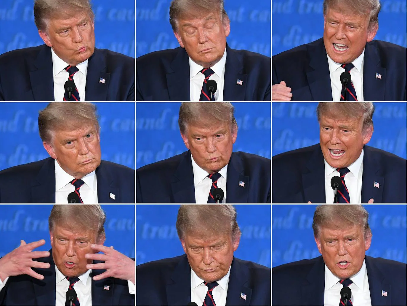El debate dio mucho de sí y dejó momentos curiosos de Donald Trump. 