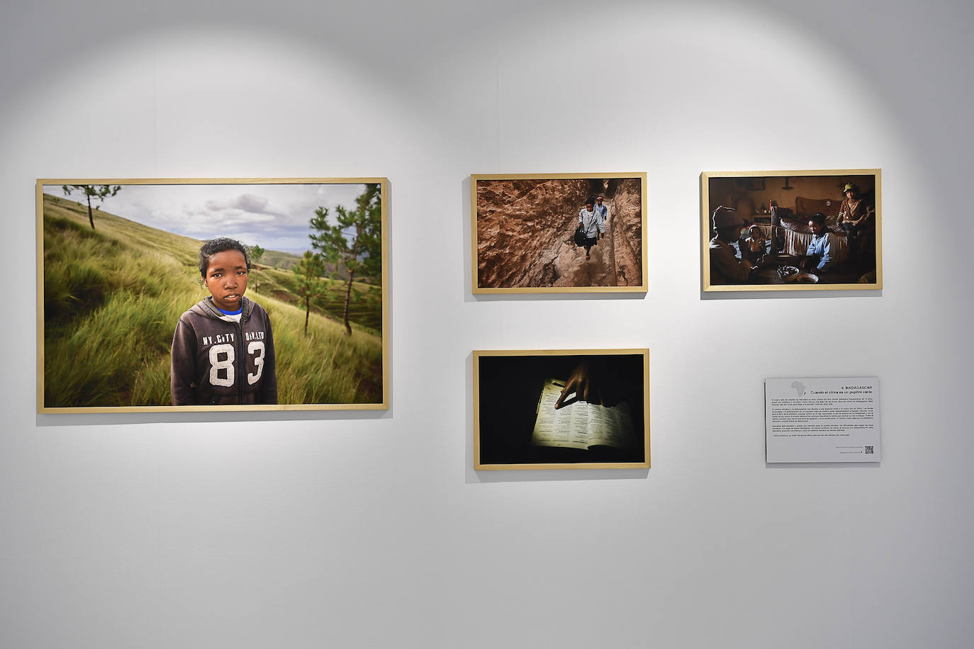 Una de las paredes de la exposición. 