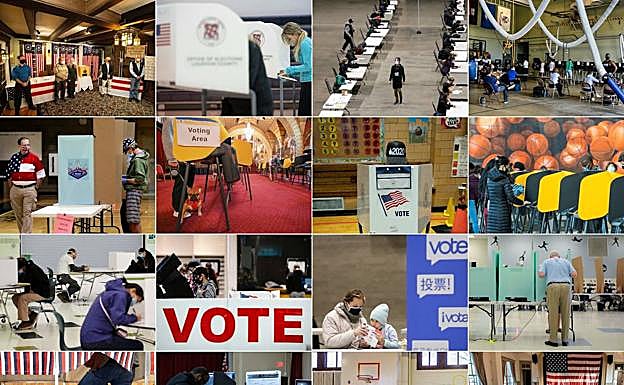 La afluencia de personas en los colegios electorales fue menor por la gran cantidad de voto realizado de manera anticipada y por correo.