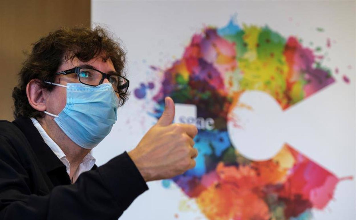 El director de la SGAE, Rubén Gutiérrez, presentó este jueves el anuario de la entidad en 2020 con los datos más representativos del estado del sector. 