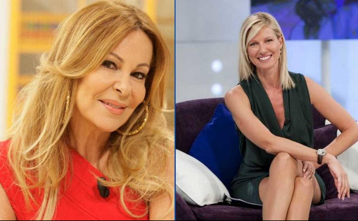 A la derecha, Ana Obregón, junto a Anne Igartiburu. 