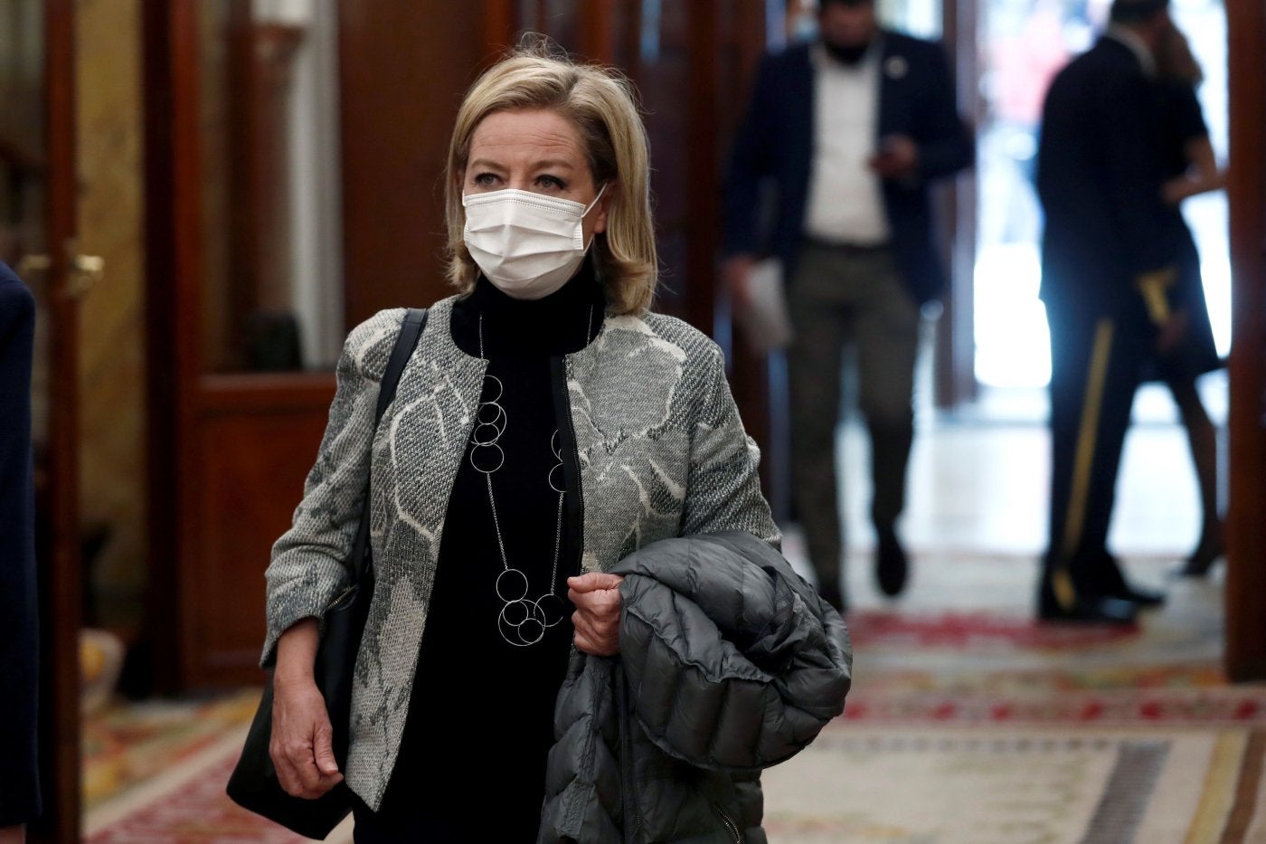 La diputada de CC Ana Oramas ayer a su llegada al Congreso. 