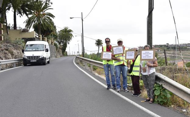 Vecinos de San Lorenzo se concentran hoy para exigir la mejora de la carretera GC-308
