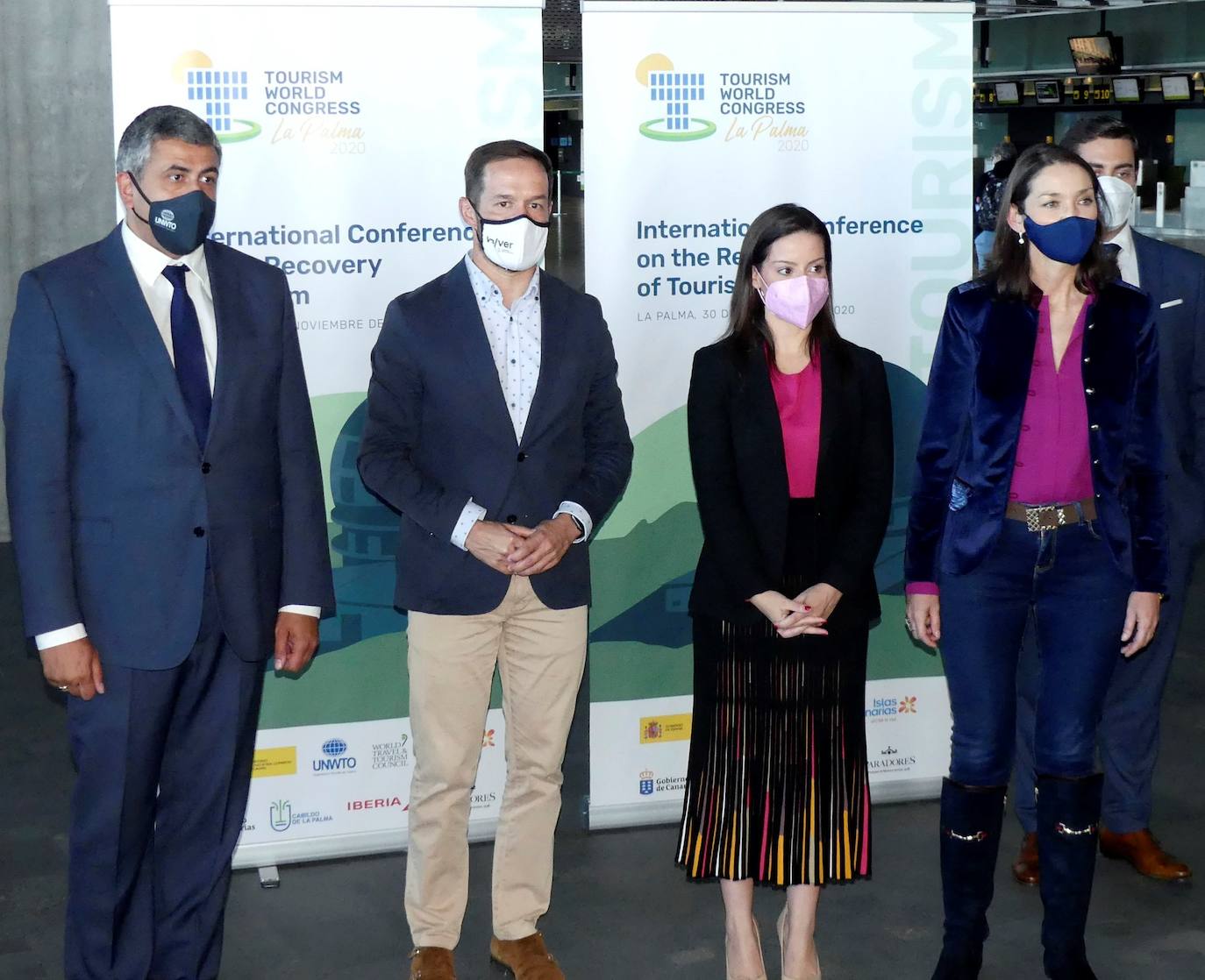 La ministra de Turismo, Reyes Maroto, hoy en la isla de La Palma.