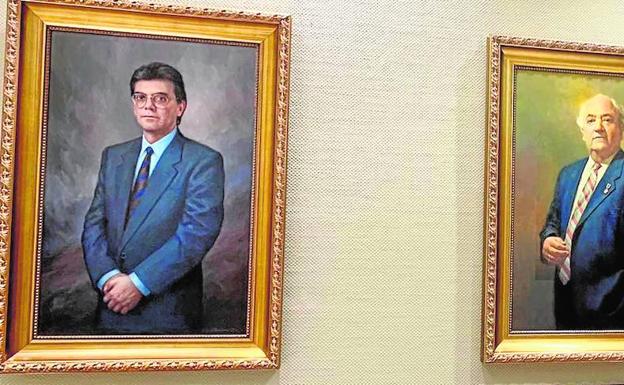 p Sala. Los retratos institucionales adornan la Sala de Presidentes, en el espacio renovado del Parlamento.