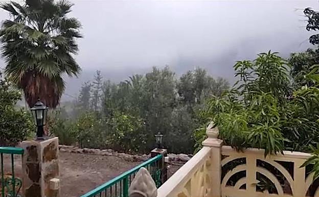 Fataga registra fuerte viento y lluvia intensa