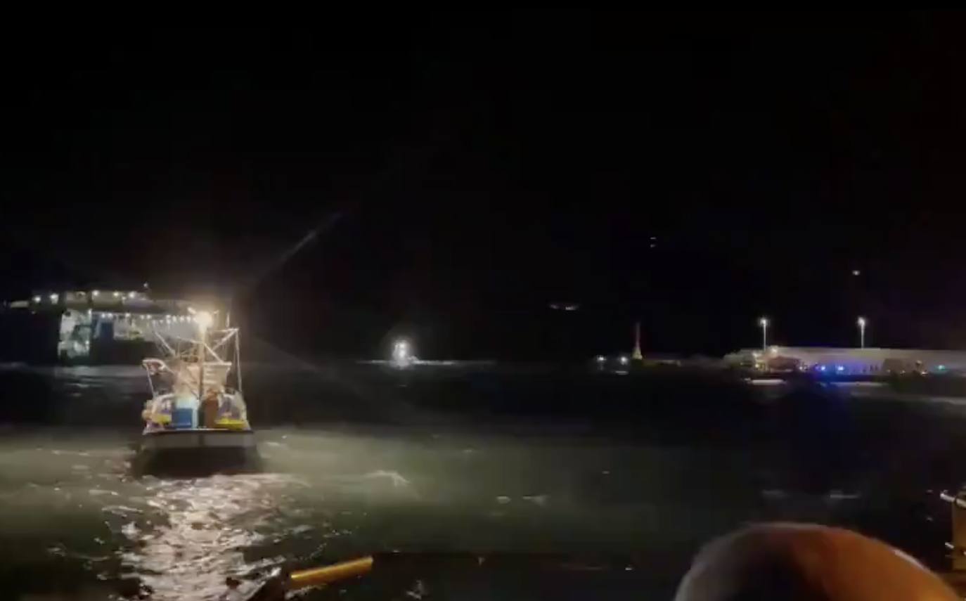 Imágenes del operativo en la noche de este jueves. 