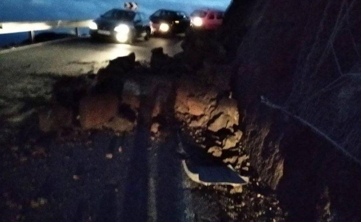 Imagen del Twitter del servicio de Carreteras del Cabildo grancanario