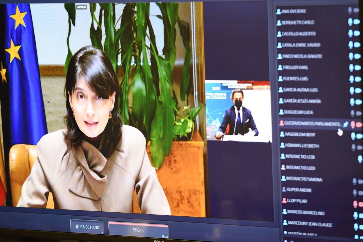 Intervención por vídeoconferencia de la presidenta del Senado Pilar Llop. 